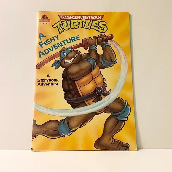 Vintage 1990 TMNT A Fishy Adventure Teenage Mutant Ninja Turtles Storybook - Picture 1 of 14